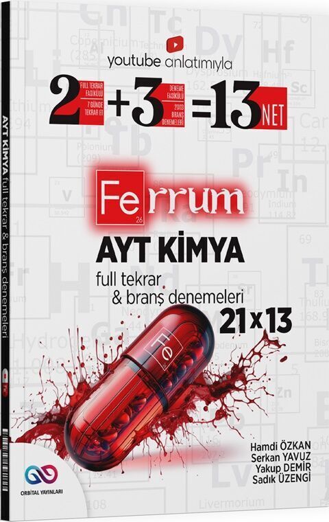 Orbital Yayınları AYT Kimya Ferrum 21 x 13 Branş Denemeleri