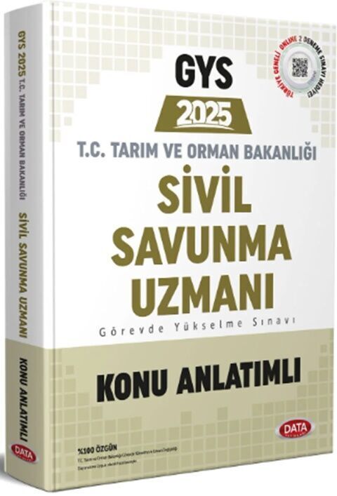 Data 2025 GYS Tarım ve Orman Bakanlığı Sivil Savunma Uzmanı Konu Anlatımlı Data Yayınları