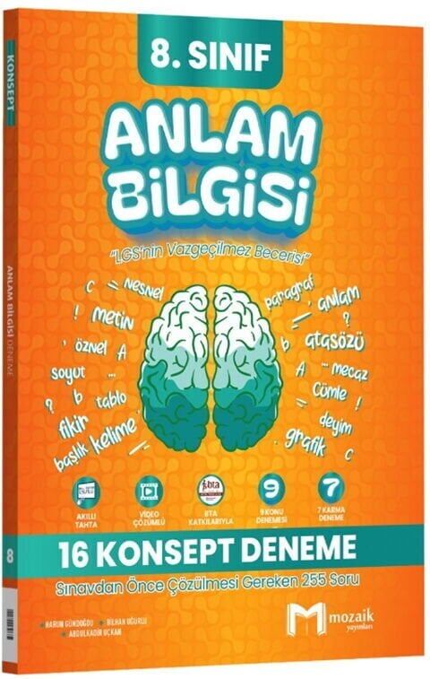 Mozaik 8. Sınıf Anlam Bilgisi Konsept 16 Deneme Çözümlü Mozaik Yayınları