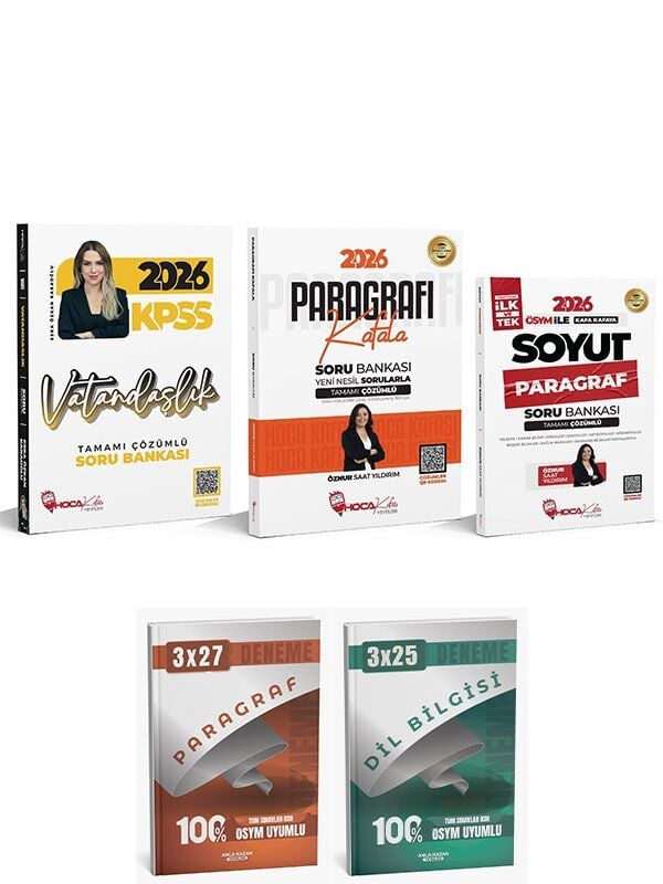Anla Kazan + Hoca Kafası 2026 KPSS Vatandaşlık + Paragraf Soru Bankası 3 lü Set - Esra Özkan Karaoğlu, Öznur Saat Yıldırım Anla Kazan + Hoca Kafası Yayınları