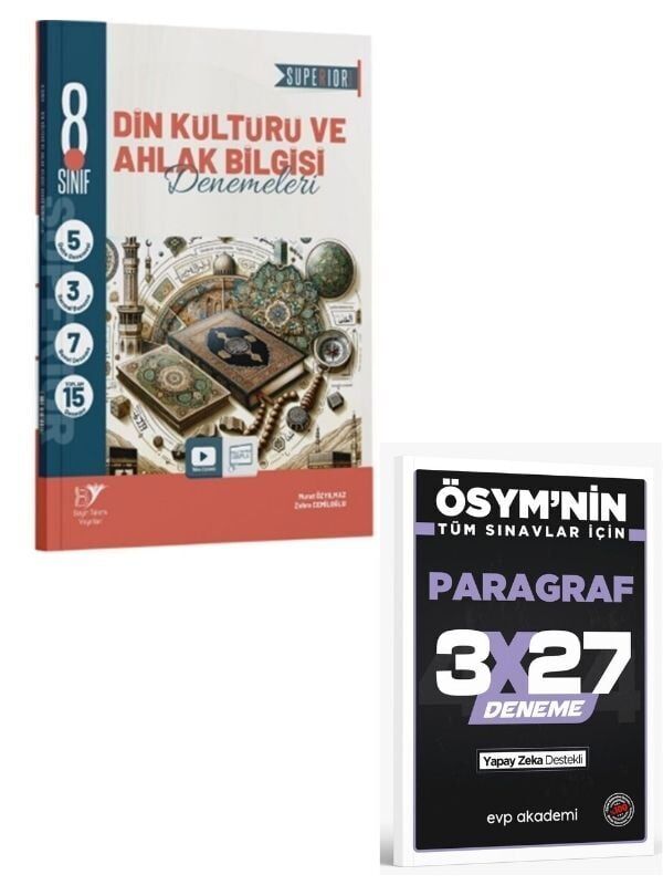 BeyinTakımı 2027  8. Sınıf LGS Din Kültürü ve Kültürü Superior 15 li Deneme+ EVP Akademi Paragraf