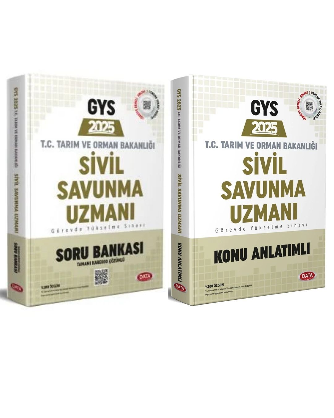 Data 2025 GYS Tarım ve Orman Bakanlığı Sivil Savunma Uzmanı Konu ve Soru 2 Kitap Set Data Yayınları