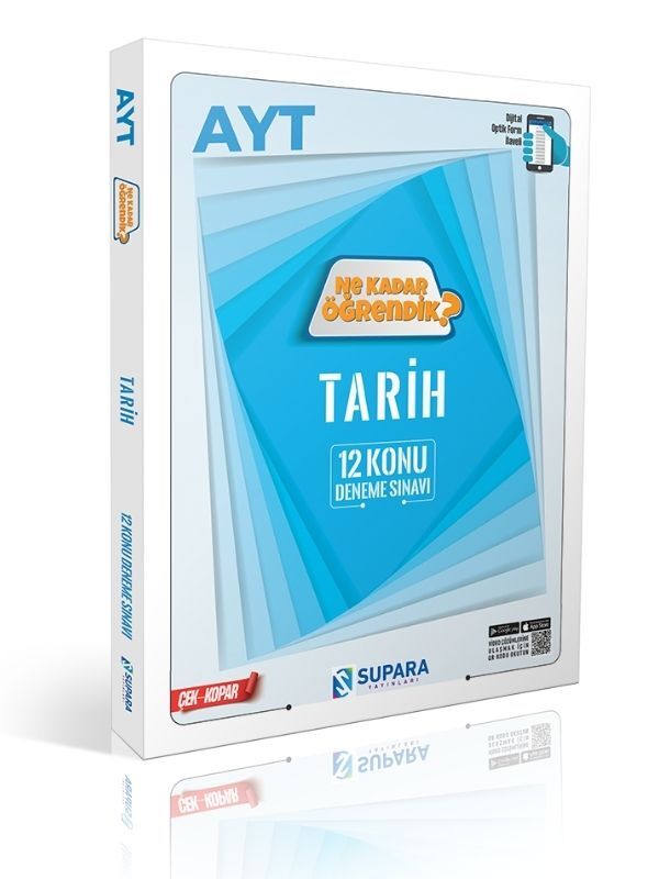 Supara AYT Tarih 12 Konu Deneme Ne Kadar Öğrendik Çek Kopar Supara Yayınları
