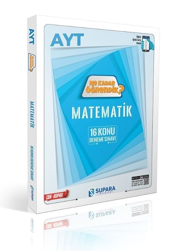 Supara AYT Matematik 16 Konu Deneme Ne Kadar Öğrendik Çek Kopar Supara Yayınları