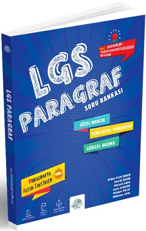 Tammat Yayıncılık 8. Sınıf LGS Paragraf Soru Bankası