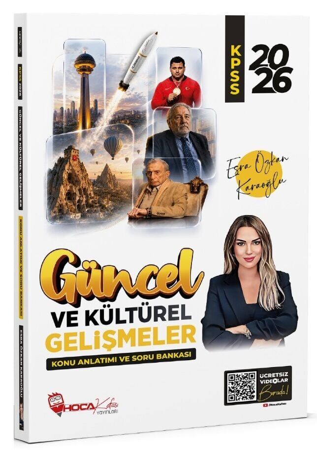 Hoca Kafası 2026 KPSS Güncel ve Kültürel Gelişmeler Konu Anlatımı ve Soru Bankası - Esra Özkan Karaoğlu Hoca Kafası Yayınları