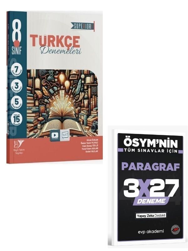 BeyinTakımı  2027 8. Sınıf LGS Türkçe Superıor 15 li Deneme+ EVP Akademi Paragraf