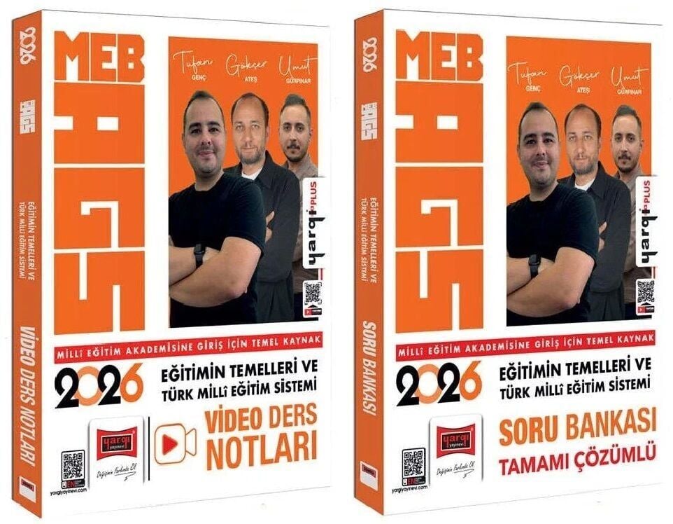 Yargı 2026 MEB-AGS Eğitimin Temelleri ve Türk Milli Eğitim Sistemi Video Ders Notları + Soru Bankası 2 li Set - Tufan Genç Yargı Yayınları
