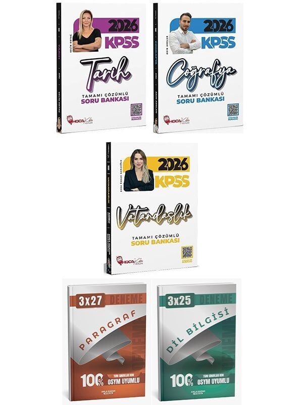 Anla Kazan + Hoca Kafası 2026 KPSS Tarih + Coğrafya + Vatandaşlık Soru Bankası 3 lü Set Anla Kazan + Hoca Kafası Yayınları