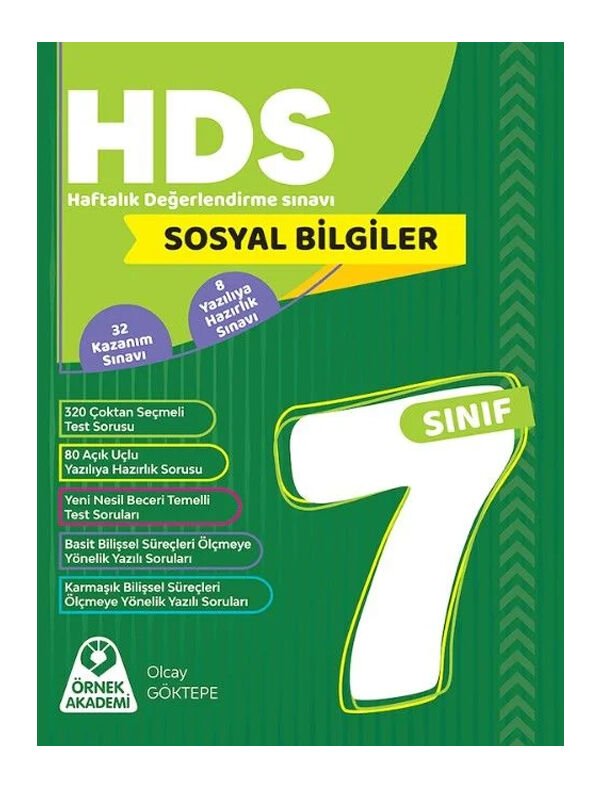 Örnek Akademi 7. Sınıf Sosyal Bilgiler HDS Haftalık Değerlendirme Sınavı
