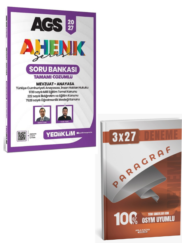 Yediiklim 2027 MEB-AGS Mevzuat-Anayasa Soru Bankası Çözümlü Ahenk Serisi +Anla Kazan Paragraf