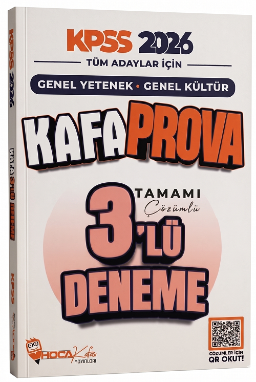 Hoca Kafası 2026 KPSS Genel Yetenek Genel Kültür Kafa Prova 3 Deneme Çözümlü Hoca Kafası Yayınları
