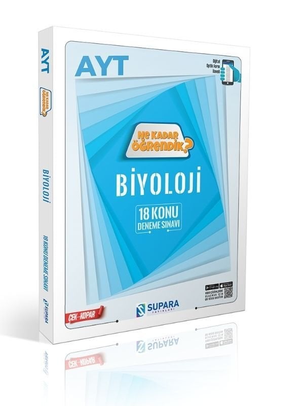 Supara AYT Biyoloji 18 Konu Deneme Ne Kadar Öğrendik Çek Kopar Supara Yayınları