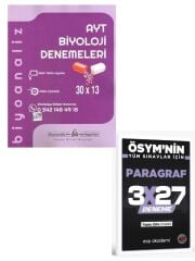 Biyoanaliz 2027 AYT Biyoloji 30 x 13 Denemeleri+ EVP Akademi Paragraf