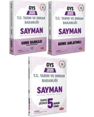 Data 2025 GYS Tarım ve Orman Bakanlığı Sayman Konu + Soru + 5 Deneme 3 Kitap Set Data Yayınları