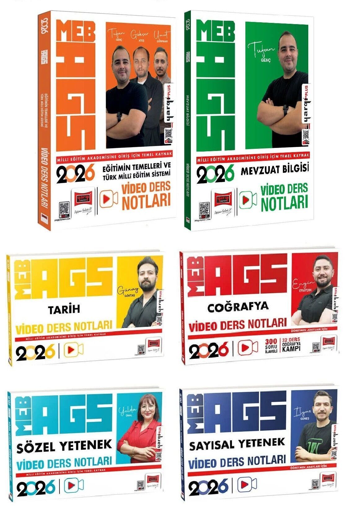 Yargı 2026 MEB-AGS Video Ders Notları 6 lı Set Yargı Yayınları