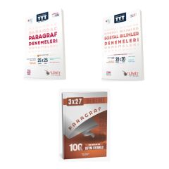 2027 Limit TYT Tüm Dersler MSÜ KPSS DGS Paragraf 25 X 25 + Sosyal Bilimler 20x20 Deneme + Ankapade 3'lü Set