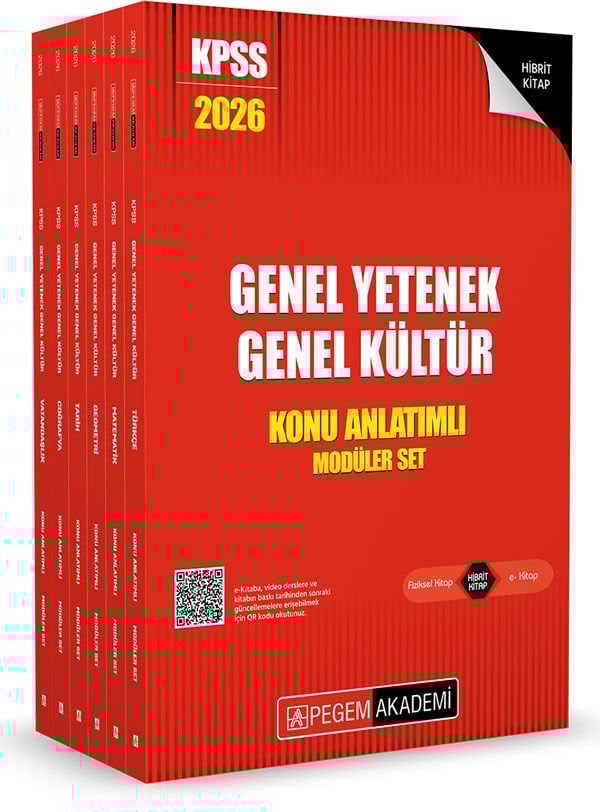 Pegem 2026 KPSS Genel Yetenek Genel Kültür Lisans Konu Anlatımlı Modüler Set 6 Kitap