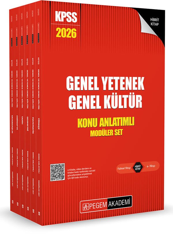 Pegem 2026 KPSS Genel Yetenek Genel Kültür Lisans Konu Anlatımlı Modüler Set 6 Kitap