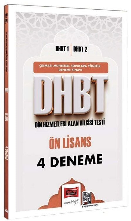 Yargı 2026 DHBT 1-2 Ön Lisans 4 Deneme Çözümlü Yargı Yayınları