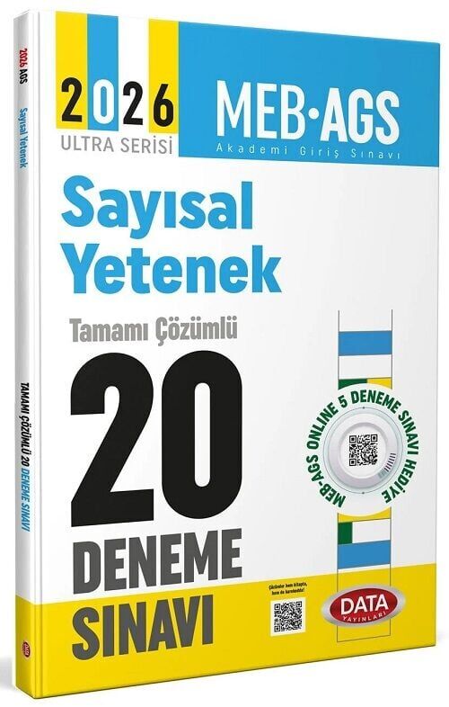 Data 2026 MEB-AGS Sayısal Yetenek 20 Deneme Çözümlü Ultra Serisi Data Yayınları