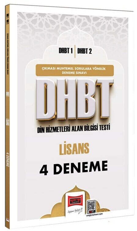 Yargı 2026 DHBT 1-2 Lisans 4 Deneme Çözümlü Yargı Yayınları