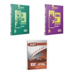 2027 Benim Hocam TYT Fizik + Türkçe Konu + anla kazan paragraf deneme 3'lü Set