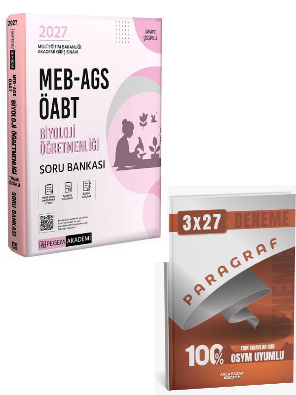 Pegem 2027 ÖABT MEB-AGS Biyoloji Öğretmenliği Soru Bankası Çözümlü+ Anla Kazan Paragraf