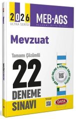 Data 2026 MEB-AGS Mevzuat 22 Deneme Çözümlü Ultra Serisi Data Yayınları