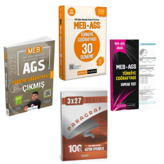 Pegem 2026 MEB AGS Türkiye Coğrafyası 30 Deneme + MEB AGS Türkiye Coğrafyası Çıkmış Sorular + Yaprak Test Seti