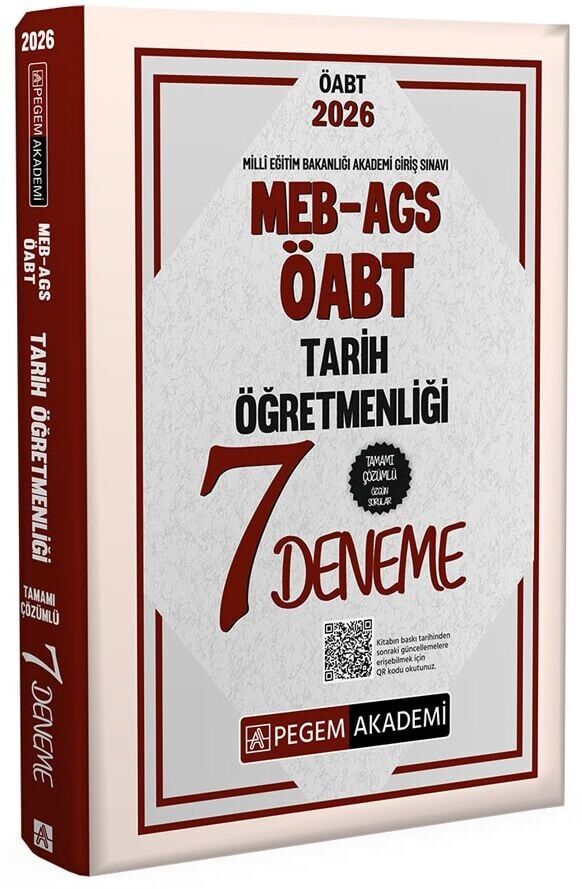 Pegem 2026 ÖABT MEB-AGS Tarih Öğretmenliği 7 Deneme Çözümlü Pegem Akademi Yayınları