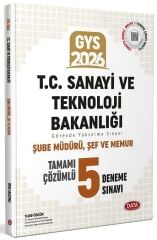 Data 2026 GYS Sanayi ve Teknoloji Bakanlığı Şube Müdürü, Şef ve Memur 5 Deneme Çözümlü Görevde Yükselme Data Yayınları