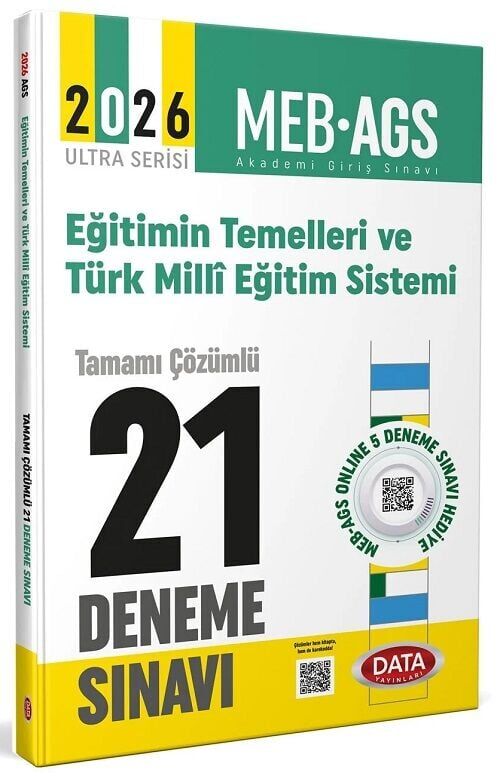 Data 2026 MEB-AGS Eğitimin Temelleri ve Türk Milli Eğitim Sistemi 21 Deneme Çözümlü Ultra Serisi Data Yayınları
