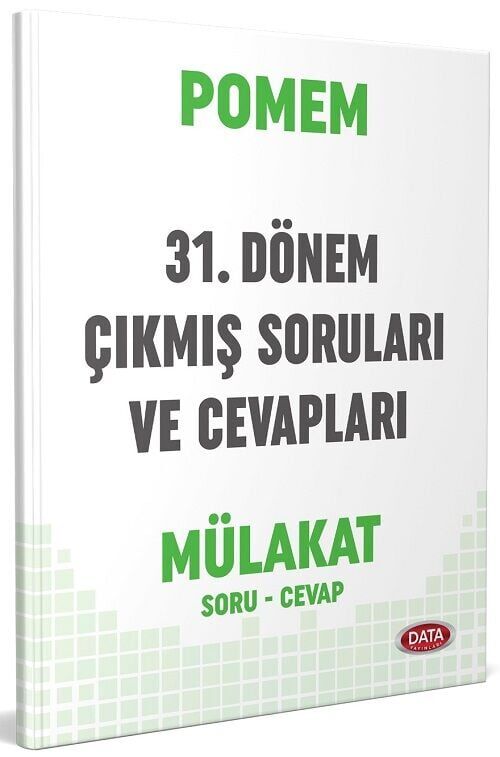 Data POMEM 31. Dönem Mülakat Çıkmış Sorular ve Cevapları Data Yayınları