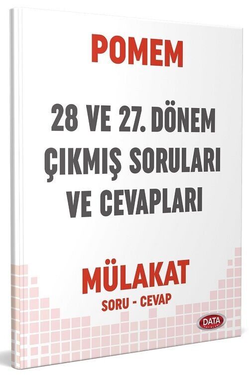 Data POMEM 28 ve 27. Dönem Mülakat Çıkmış Soruları ve Cevapları Data Yayınları