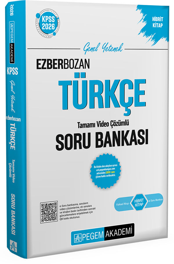 Pegem 2026 KPSS Ezberbozan Türkçe Tamamı Video Çözümlü Soru Bankası Pegem Yayınları