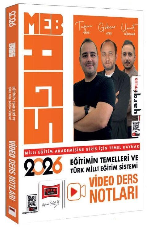 Yargı 2026 MEB-AGS Eğitimin Temelleri ve Türk Milli Eğitim Sistemi Video Ders Notları - Tufan Genç Yargı Yayınları
