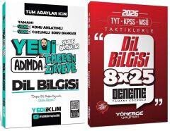 Yediiklim + Yönerge 2026 KPSS DGS ALES TYT AYT MSÜ 7 Yedi Adımda Dil Bilgisi Konu Anlatımlı Soru Bankası + Taktiklerle 8x25 Deneme 2 li Set Yediiklim + Yönerge Yayınları