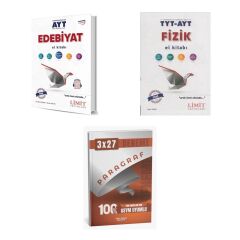 2027 Limit AYT Edebiyat + Fizik TYT El Kitabı + anla kazan paragraf deneme 3'lü Set