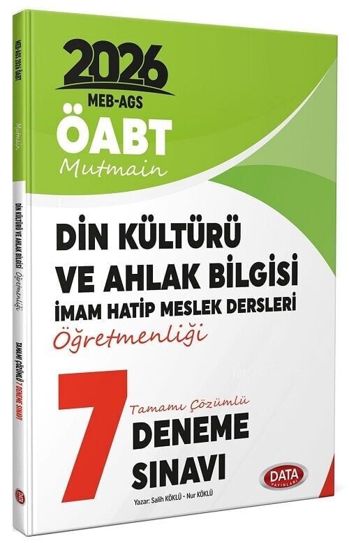 Data 2026 ÖABT MEB-AGS Din Kültürü Öğretmenliği Mutmain 7 Deneme Çözümlü Data Yayınları