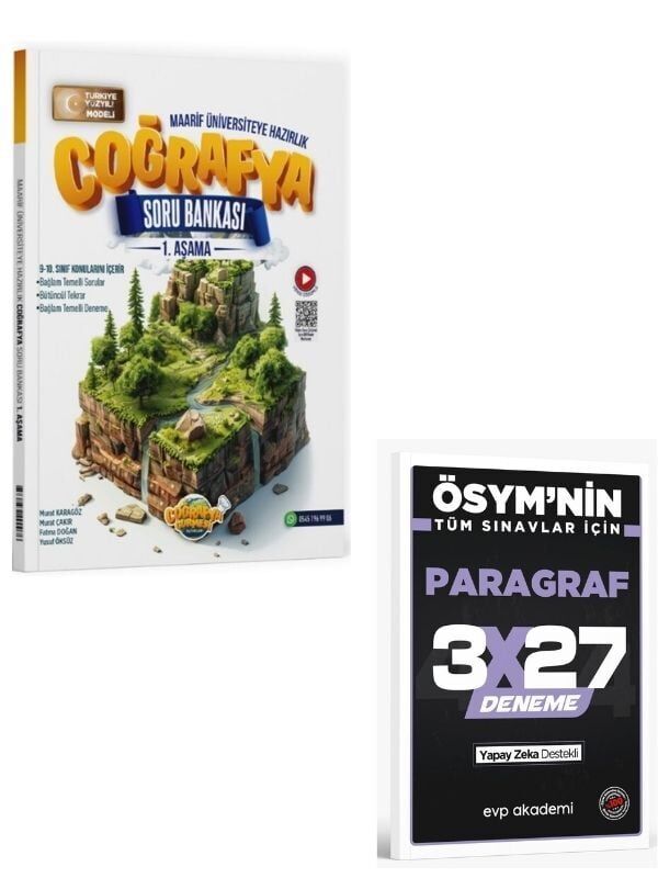 Coğrafya Gurmesi 2027 TYT Coğrafya 1. Aşama Maarif Model Soru Bankası+ EVP Akademi Paragraf
