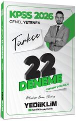 Yediiklim 2026 KPSS Türkçe 22 Deneme Çözümlü - Mustafa Onur Bozkuş Yediiklim Yayınları