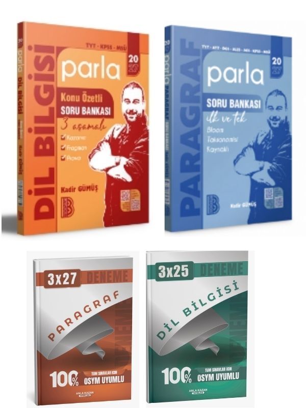 Anla Kazan + Benim Hocam 2027 Parla Paragraf Dil Bilgisi Soru + Anla Kazan Deneme 4 lü Set