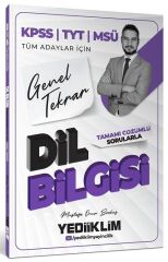 Yediiklim 2026 KPSS TYT MSÜ Dil Bilgisi Genel Tekrar Soru Bankası Çözümlü - Mustafa Onur Bozkuş Yediiklim Yayınları