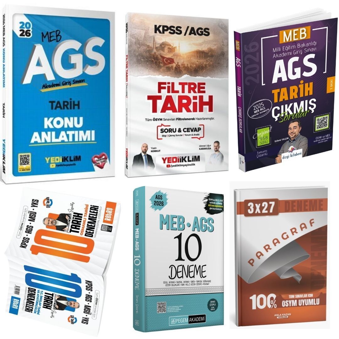 2026 MEB AGS Tarih Sınav Kazandıran Süper Karma Yayınlar Seti