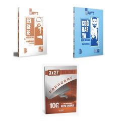 2027 Benim Hocam AYT Felsefe ve Video Çözümlü + Coğrafya Konu + anla kazan paragraf deneme 3'lü Set