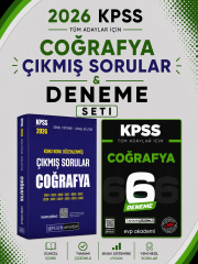 Pegem 2026 KPSS Coğrafya Çıkmış Sorular & KPSS Coğrafya 6 Deneme EVP Akademi Seti