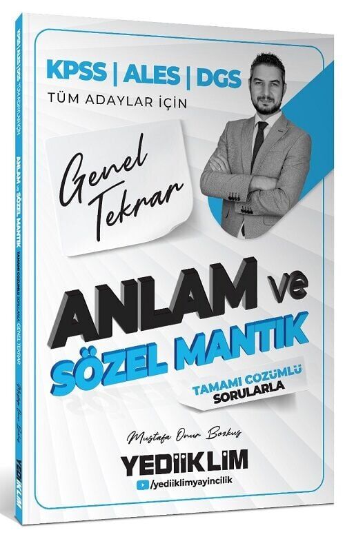 Yediiklim 2026 KPSS ALES DGS Anlam ve Sözel Mantık Genel Tekrar Soru Bankası Çözümlü - Mustafa Onur Bozkuş Yediiklim Yayınları