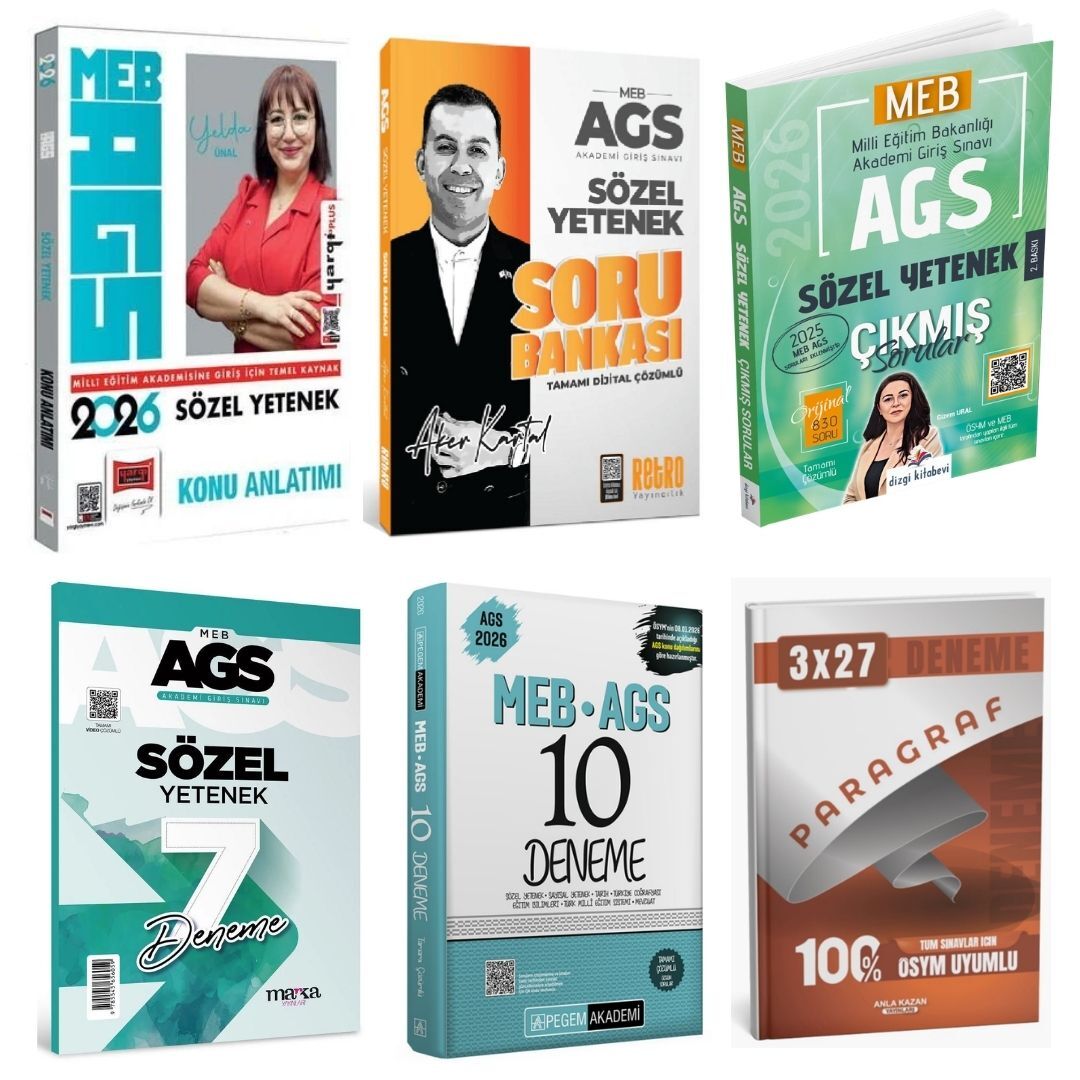 2026 MEB AGS Sözel Yetenek Sınav Kazandıran Süper Karma Yayınlar Seti