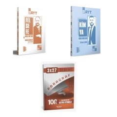 2027 Benim Hocam AYT Felsefe ve Video Çözümlü + Kimya Konu + anla kazan paragraf deneme 3'lü Set